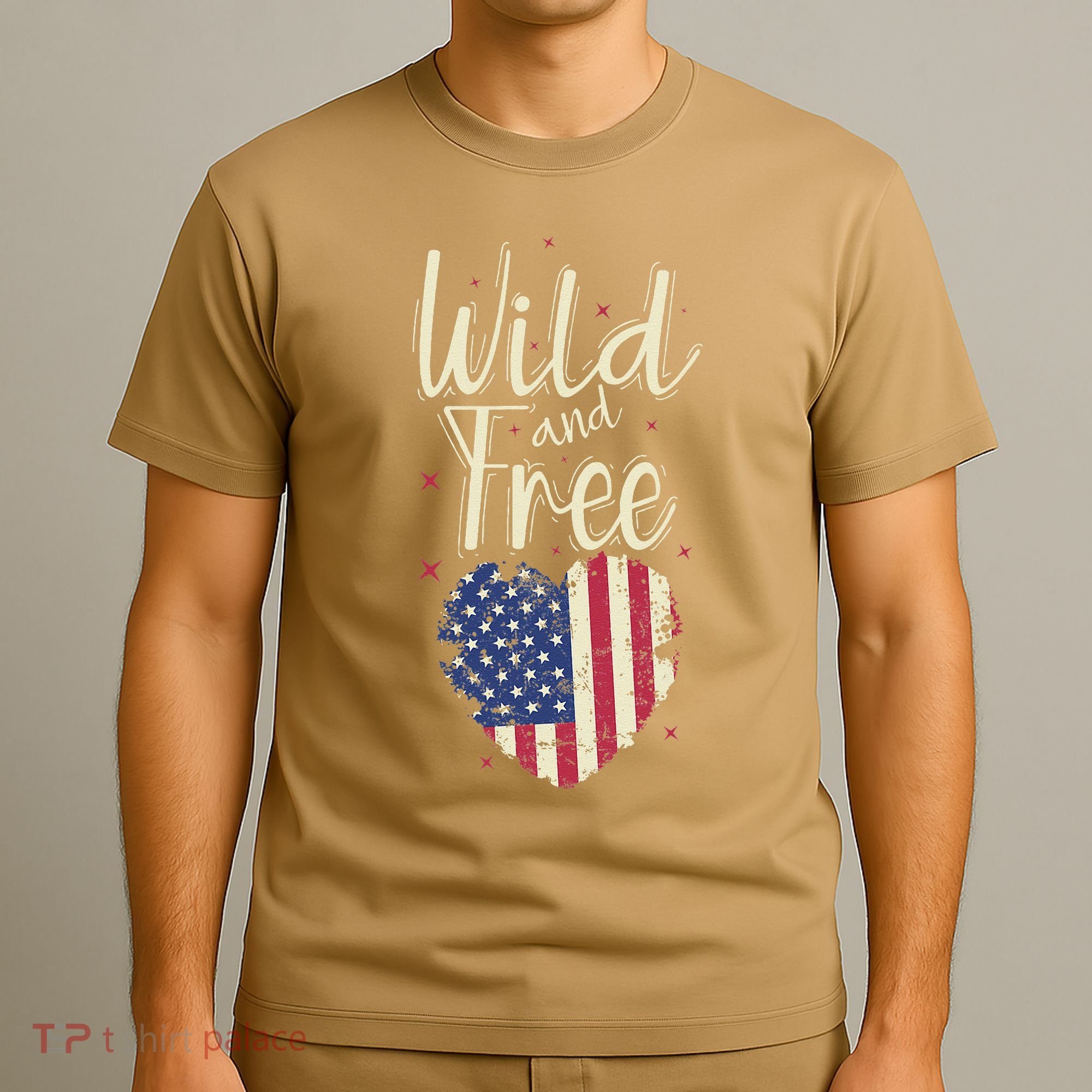 Wild And Free Usa Heart T-Shirt