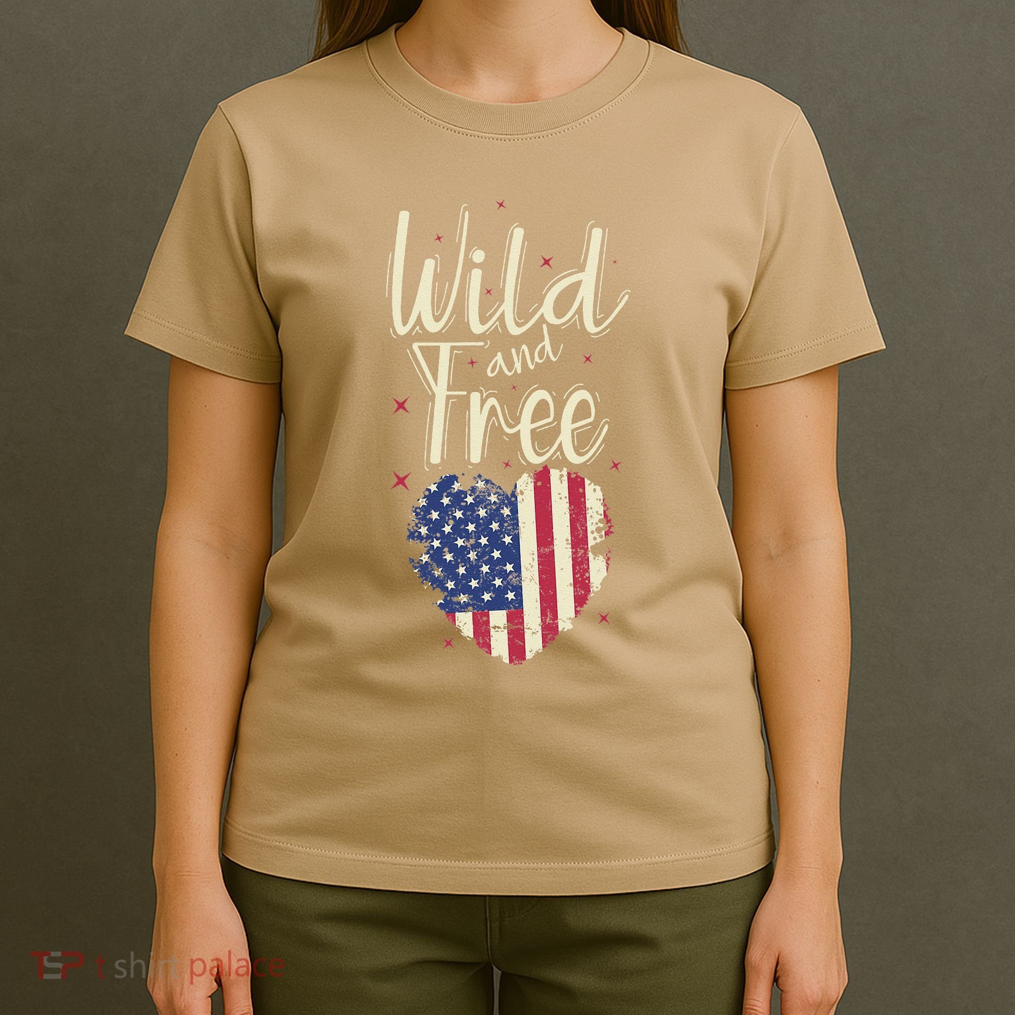 Wild And Free Usa Heart T-Shirt