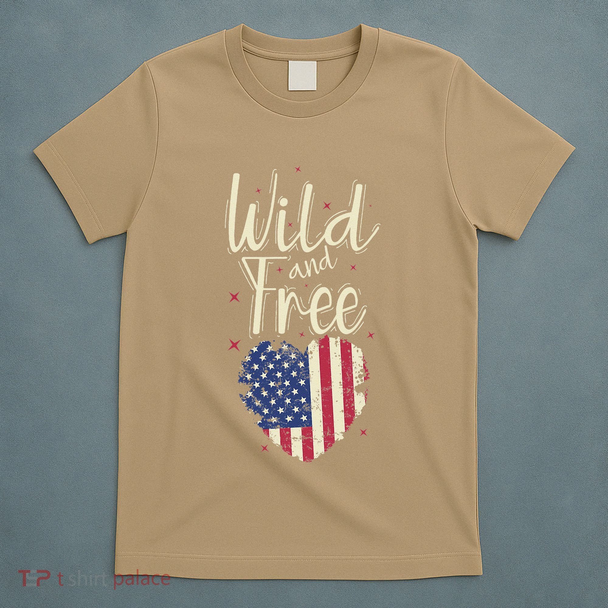 Wild And Free Usa Heart T-Shirt
