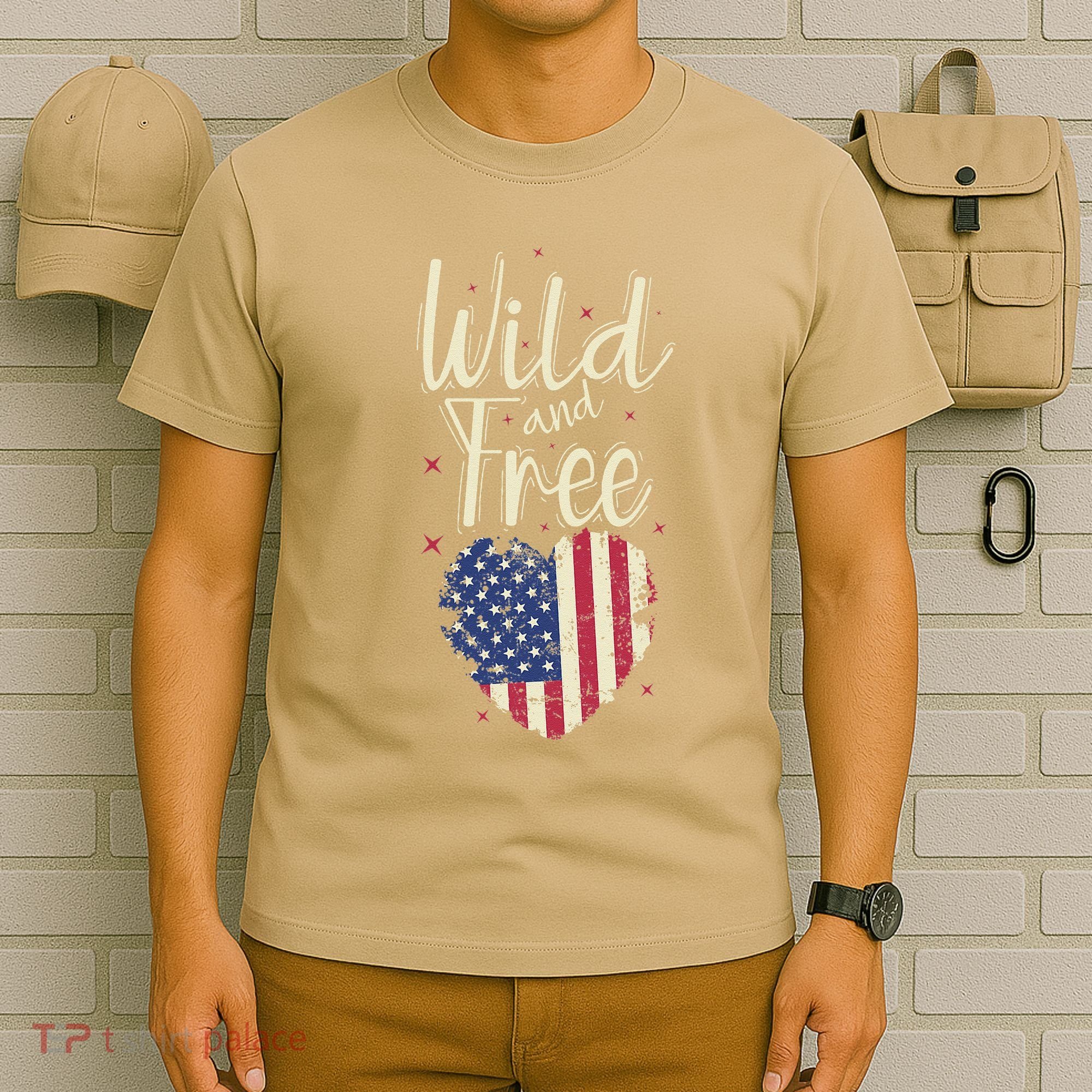 Wild And Free Usa Heart T-Shirt