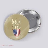 Wild And Free Usa Heart Button thumb 0