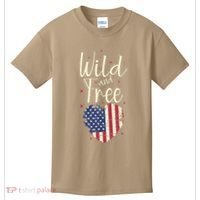 Wild And Free Usa Heart Kids T-Shirt thumb 0