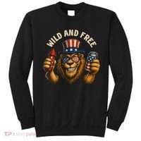 Wild And Free Patriotic Lion USA Sweatshirt thumb 0