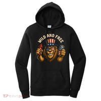 Wild And Free Patriotic Lion USA Women's Hoodie thumb 0