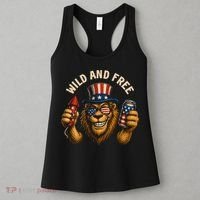 Wild And Free Patriotic Lion USA Women's Tank Top thumb 3