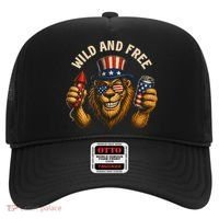 Wild And Free Patriotic Lion USA Hat thumb 0