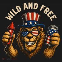 Wild And Free Patriotic Lion USA Tank Top thumb 6