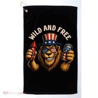 Wild And Free Patriotic Lion USA Golf Towel thumb 0
