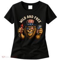 Wild And Free Patriotic Lion USA Women's T-Shirt thumb 0