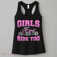 Wo ATV Funny Four Wheeler Quad Bike Girls Ride Too Quad Biker Women's Tank Top thumb 3