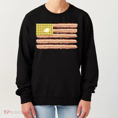 Waffle Bacon USA Flag Women's Sweatshirt