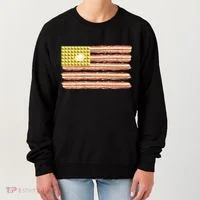 Waffle Bacon USA Flag Women's Sweatshirt thumb 0