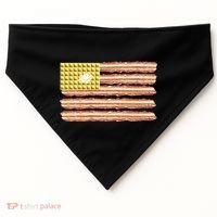 Waffle Bacon USA Flag USA-Made Doggie Bandana thumb 0