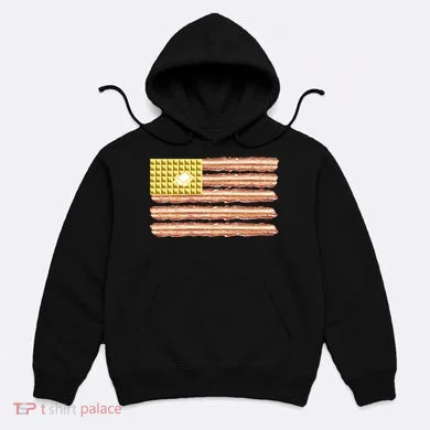 Waffle Bacon USA Flag Hoodie