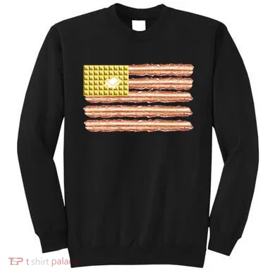 Waffle Bacon USA Flag Sweatshirt