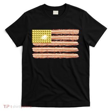 Waffle Bacon USA Flag T-Shirt