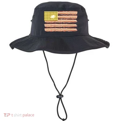 Waffle Bacon USA Flag Bucket Hat