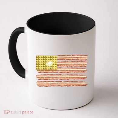 Waffle Bacon USA Flag Coffee Mug