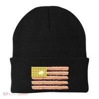 Waffle Bacon USA Flag Beanie thumb 0