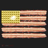 Waffle Bacon USA Flag Beanie thumb 2