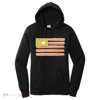 Waffle Bacon USA Flag Women's Hoodie thumb 0