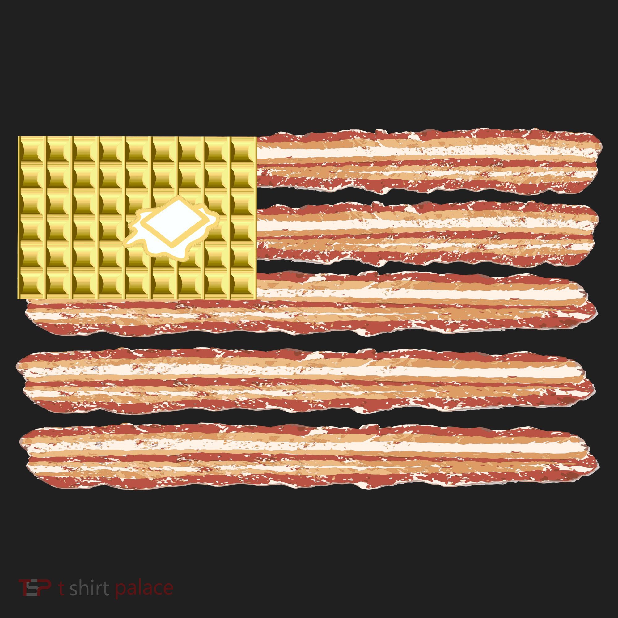 Waffle Bacon USA Flag Tumbler