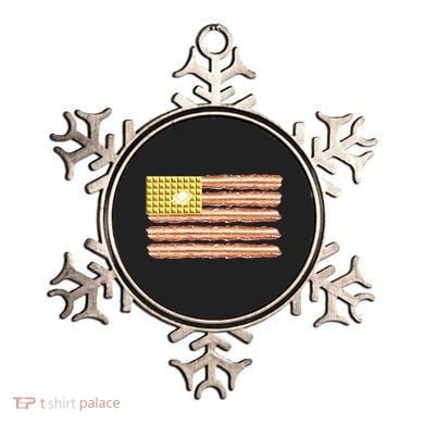 Waffle Bacon USA Flag Ornament