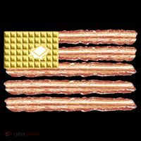 Waffle Bacon USA Flag Ornament thumb 1