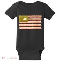 Waffle Bacon USA Flag Baby Bodysuit thumb 0