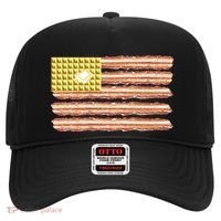 Waffle Bacon USA Flag Hat thumb 0