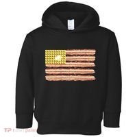Waffle Bacon USA Flag Toddler Hoodie thumb 0
