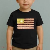 Waffle Bacon USA Flag Toddler T-Shirt thumb 2