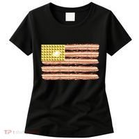 Waffle Bacon USA Flag Women's T-Shirt thumb 0