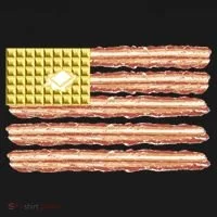 Waffle Bacon USA Flag Women's T-Shirt thumb 6