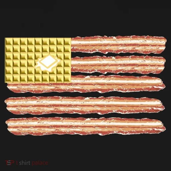 Waffle Bacon USA Flag Women's T-Shirt