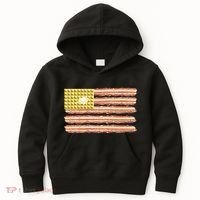 Waffle Bacon USA Flag Kids Hoodie thumb 0