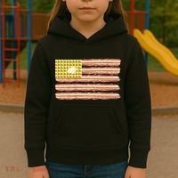 Waffle Bacon USA Flag Kids Hoodie thumb 3