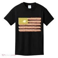 Waffle Bacon USA Flag Kids T-Shirt thumb 0