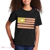 Waffle Bacon USA Flag Kids T-Shirt thumb 2