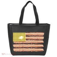 Waffle Bacon USA Flag Tote Bag thumb 0