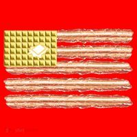 Waffle Bacon USA Flag Santa Hat thumb 1
