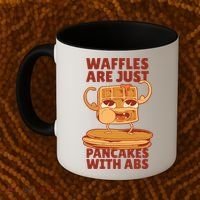 Waffles Are Just Pancakes With Abs Coffee Mug thumb 2