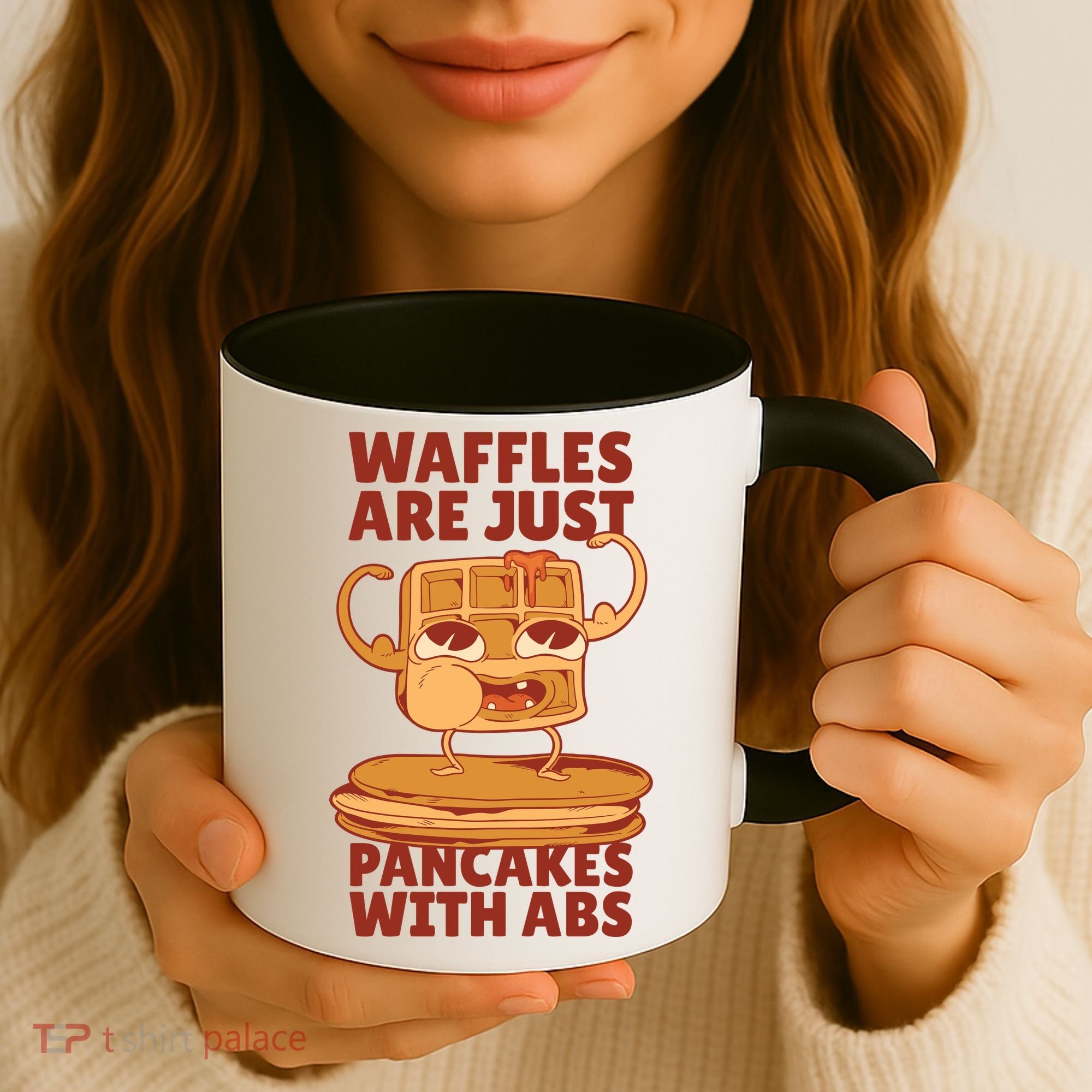 Waffles Are Just Pancakes With Abs Coffee Mug