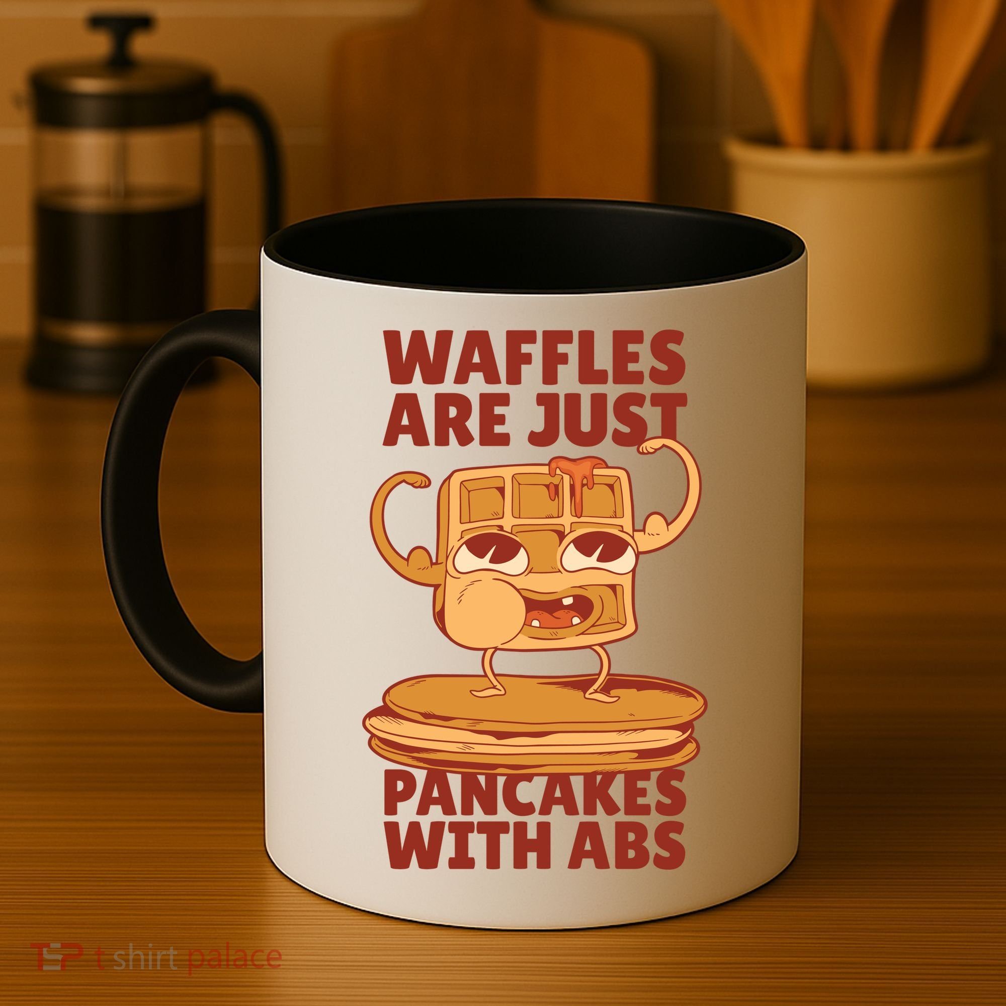 Waffles Are Just Pancakes With Abs Coffee Mug