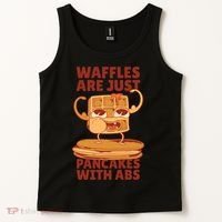 Waffles Are Just Pancakes With Abs Tank Top thumb 2