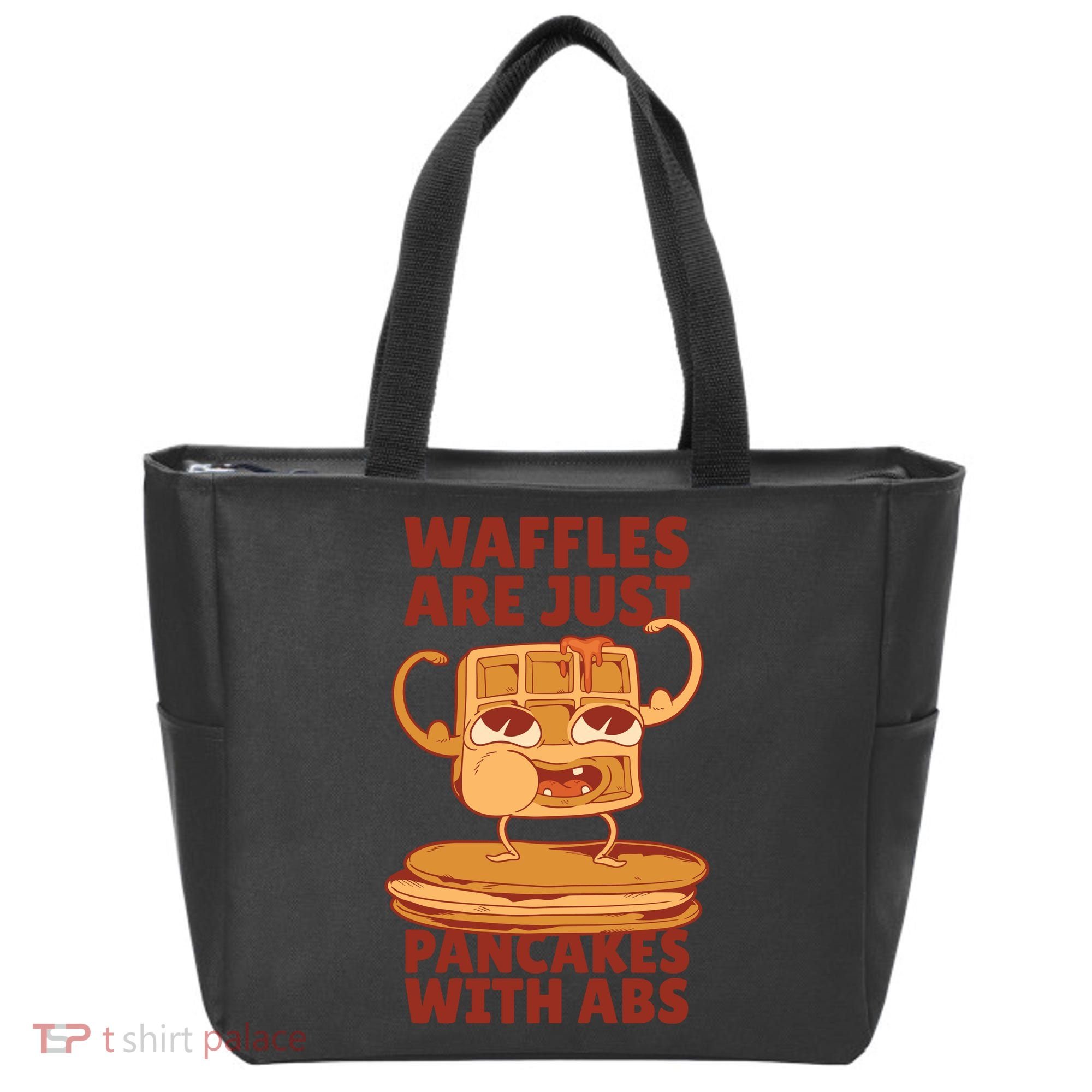 Waffles Are Just Pancakes With Abs Tote Bag