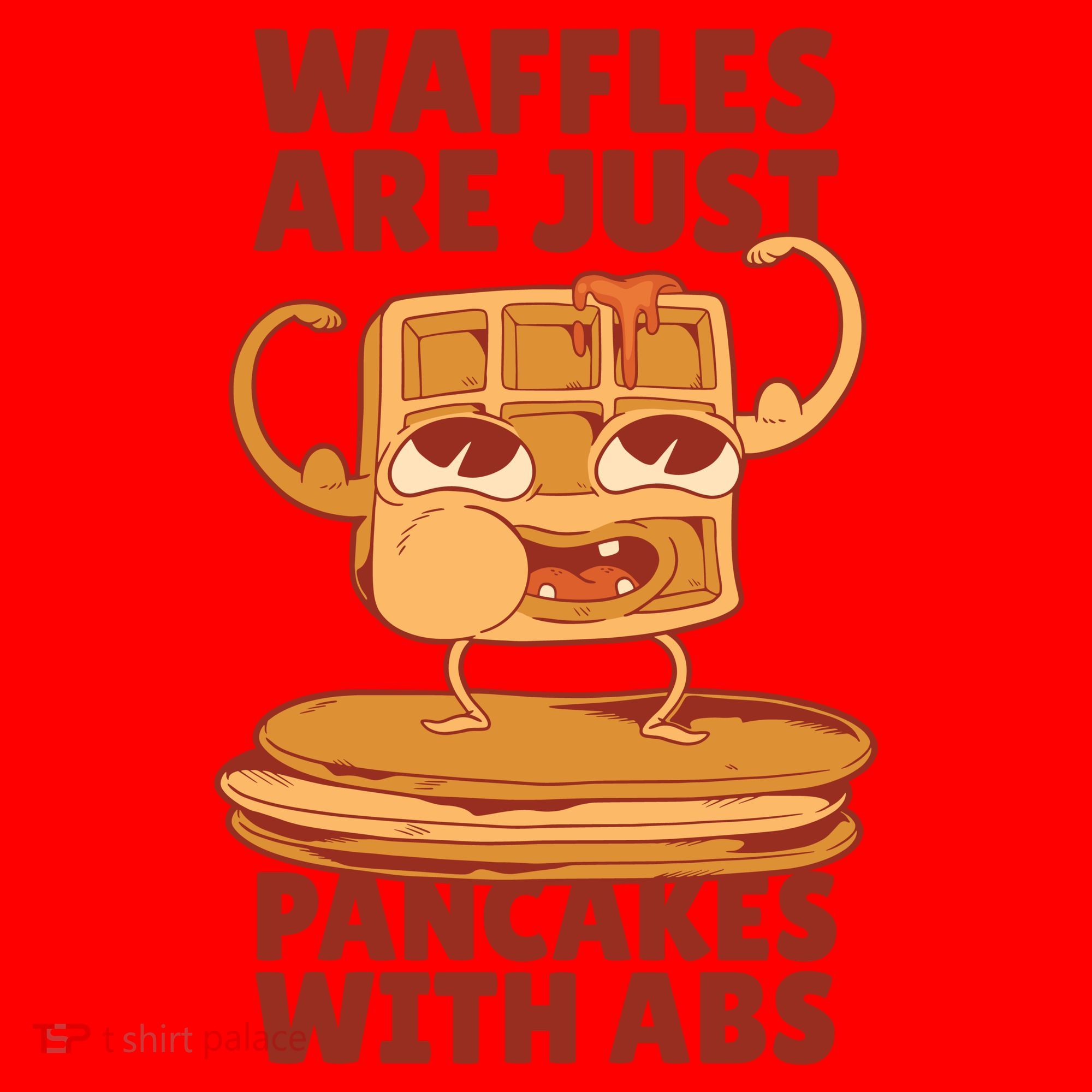 Waffles Are Just Pancakes With Abs Santa Hat