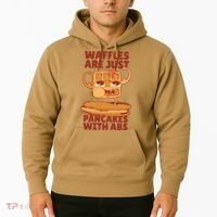 Waffles Are Just Pancakes With Abs Hoodie thumb 2