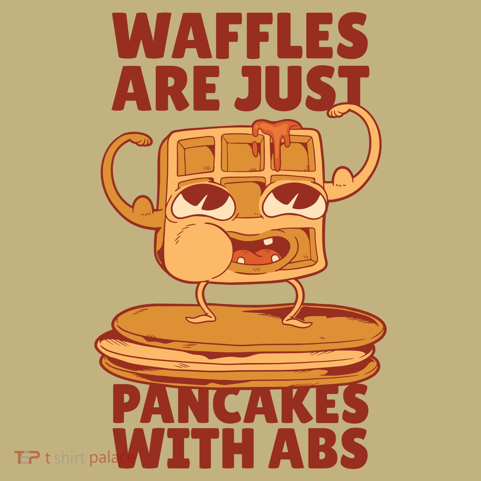 Waffles Are Just Pancakes With Abs Long Sleeve Shirt
