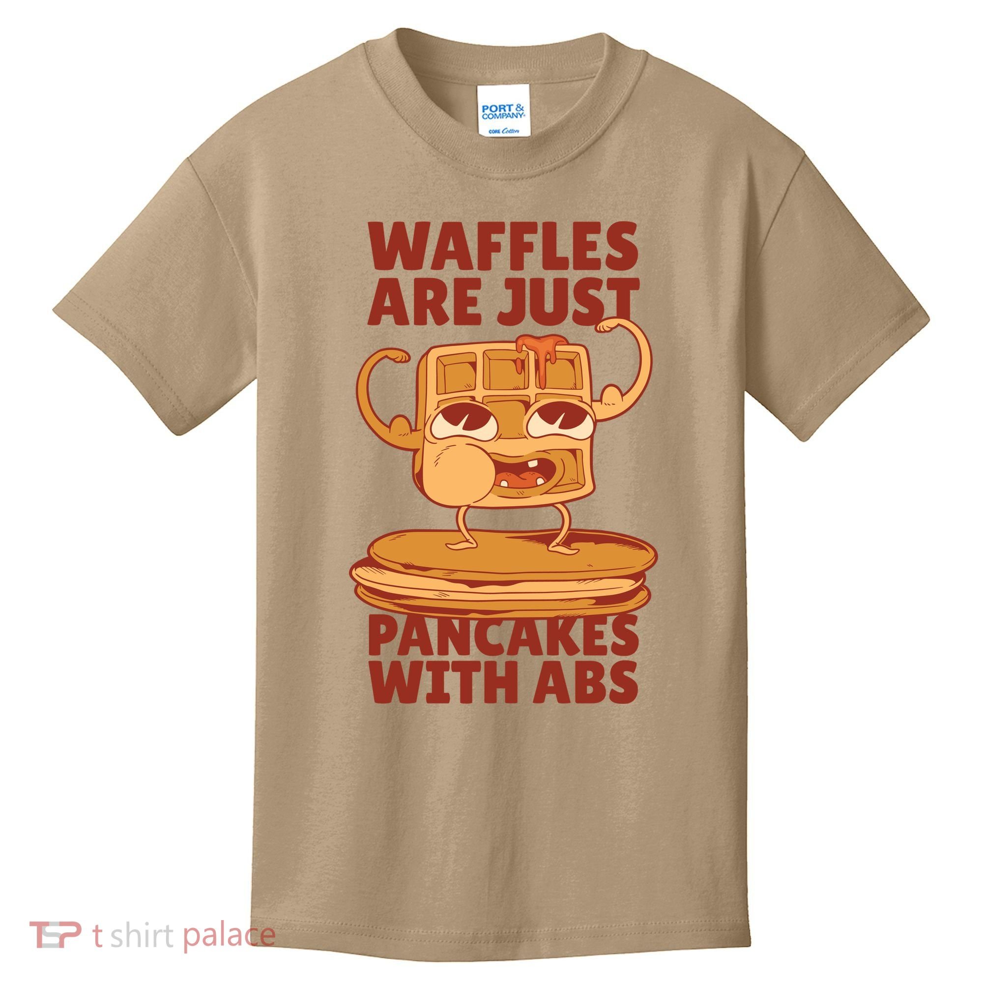 Waffles Are Just Pancakes With Abs Kids T-Shirt